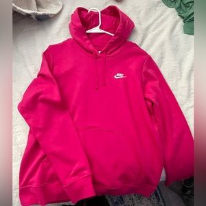 Hot pink Nike hoodie